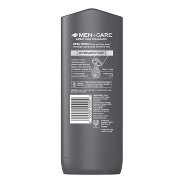 Dove Men Plus Care Body And Face Wash, Cool Fresh, 18 Oz