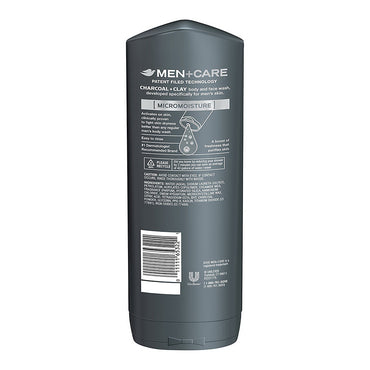 Dove Men Plus Care Body And Face Wash, Charcoal and Clay, 18 Oz