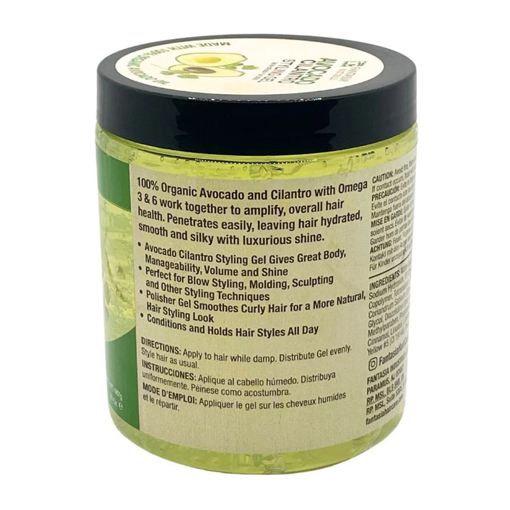 Fantasia Naturals Avocado Cilantro Hair Styling Gel, 20 Oz