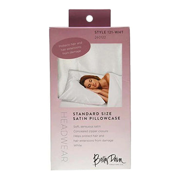 Betty Dain Standard Satin Pillow Case, White, 1 Ea