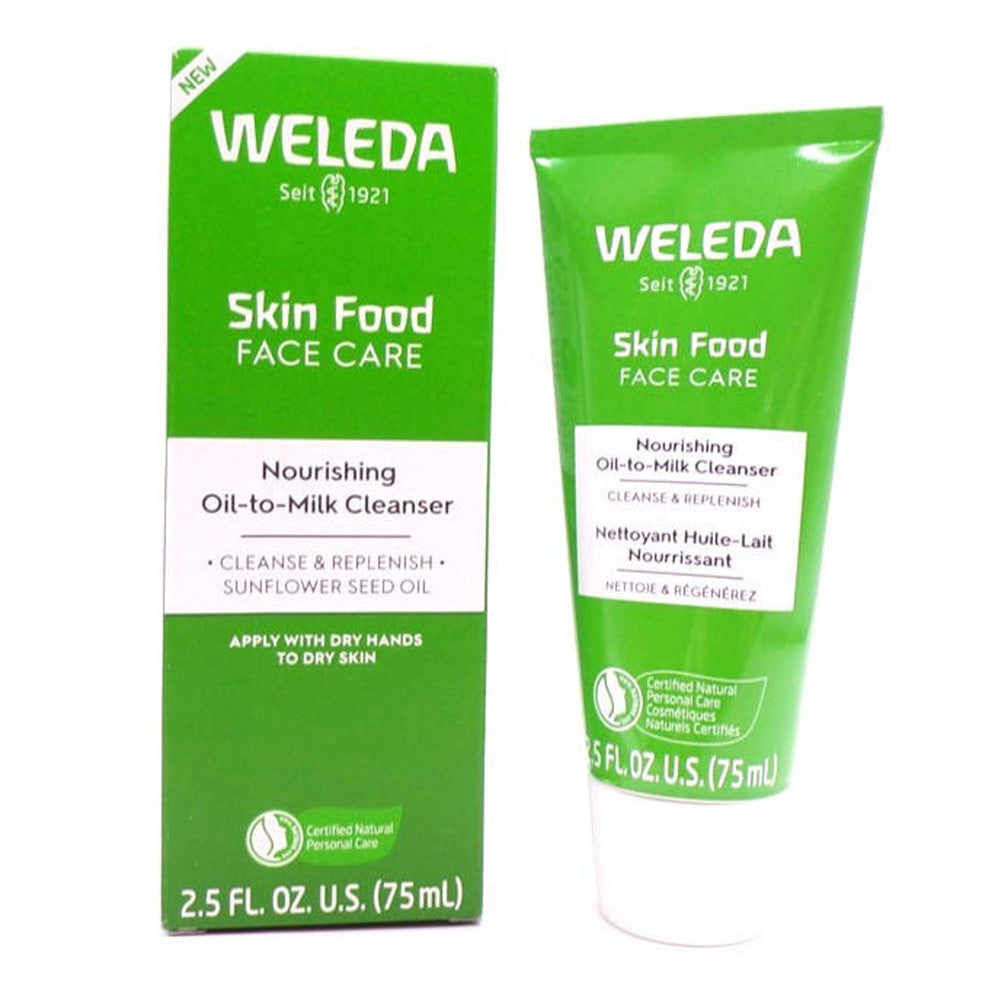 Weleda Skin Food Face Care Nourishing Oil to Milk Cleanser, 2.5 Oz