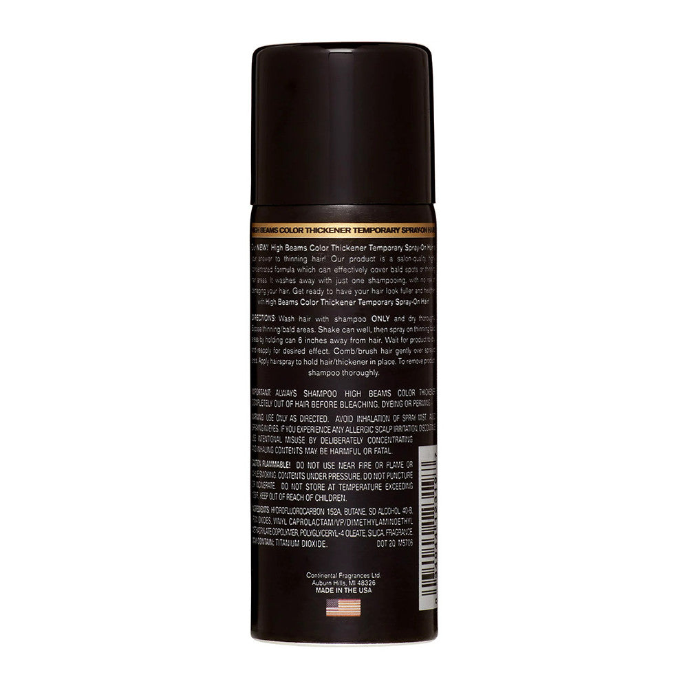 High Beams Color Thickener Temporary Spray, 10 Jet Black, 2.7 Oz