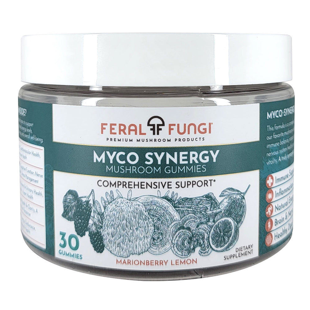 Feral Fungi Myco Synergy Mushroom Gummies Help Repair the Nervous System 30Ea