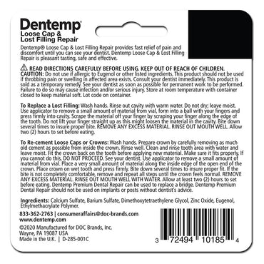 Dentemp Maximum Strength Loose Cap And Lost Filling Repair Set, 1 Ea