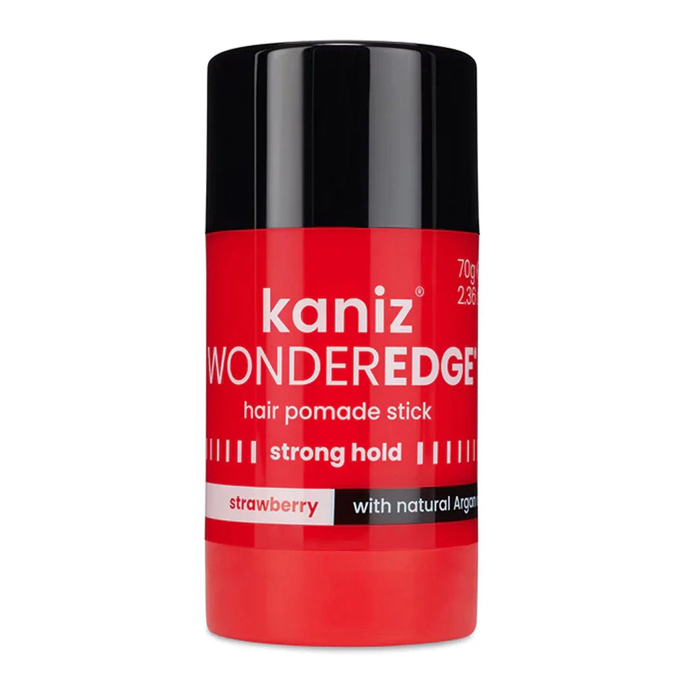 Kaniz Wonder Edge Strong Hold Hair Pomade Stick with Argan Oil, Strawberry, 2.36 Oz