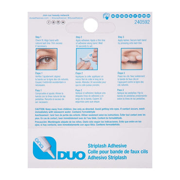 Duo Strip Eye Lash Adhesive, White Clear, 0.25 Oz