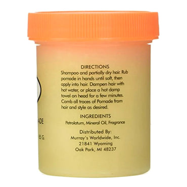 Murrays Superior Hair Dressing Pomade, Plastic Jar, 3 Oz