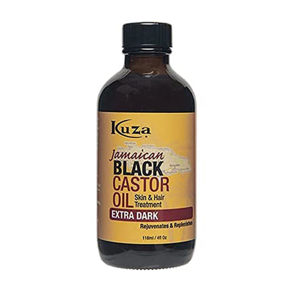Kuza Jamaican Black Castor Oil for Skin and Hair Treatment, Extra Dark, 4 Oz