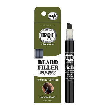 Magic Grooming Beard Filler, Fill Patchy Beard, Natural Black, 0.5 Oz