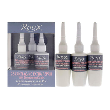 Roux 233 Anti Aging Extra Repair Kit with Keratin, Reduce Hair Damage, 1 Ea