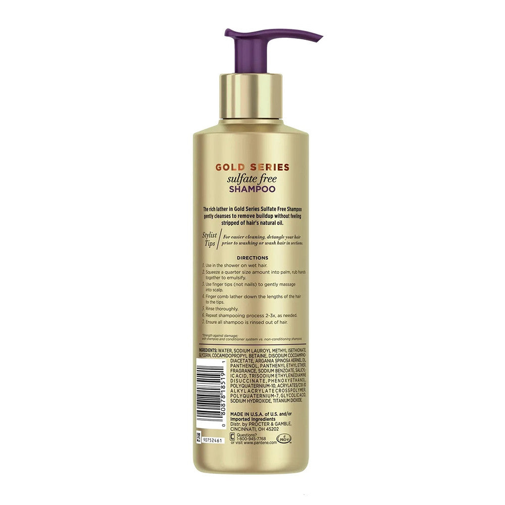 Pantene Gold Series Sulfate Free Shampoo, 8.5 Oz