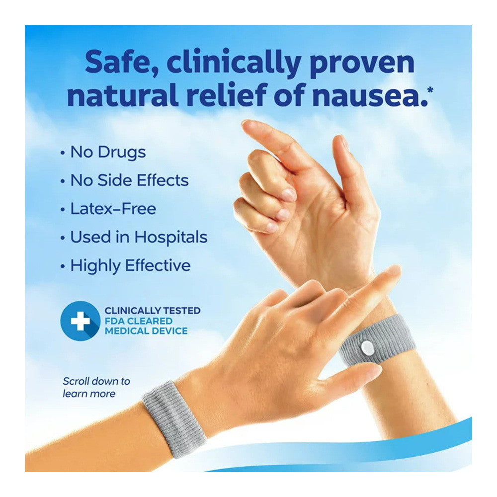 Sea-Band Travel And Morning Sickness Relief Acupressure Wrist Bands - 1 Pair