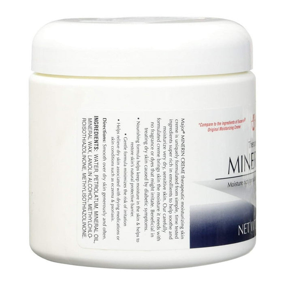 Major Therapeutic Moisturizing Minerin Creme For Dry, Sensitive Skin Fragrance Free, 16 Oz