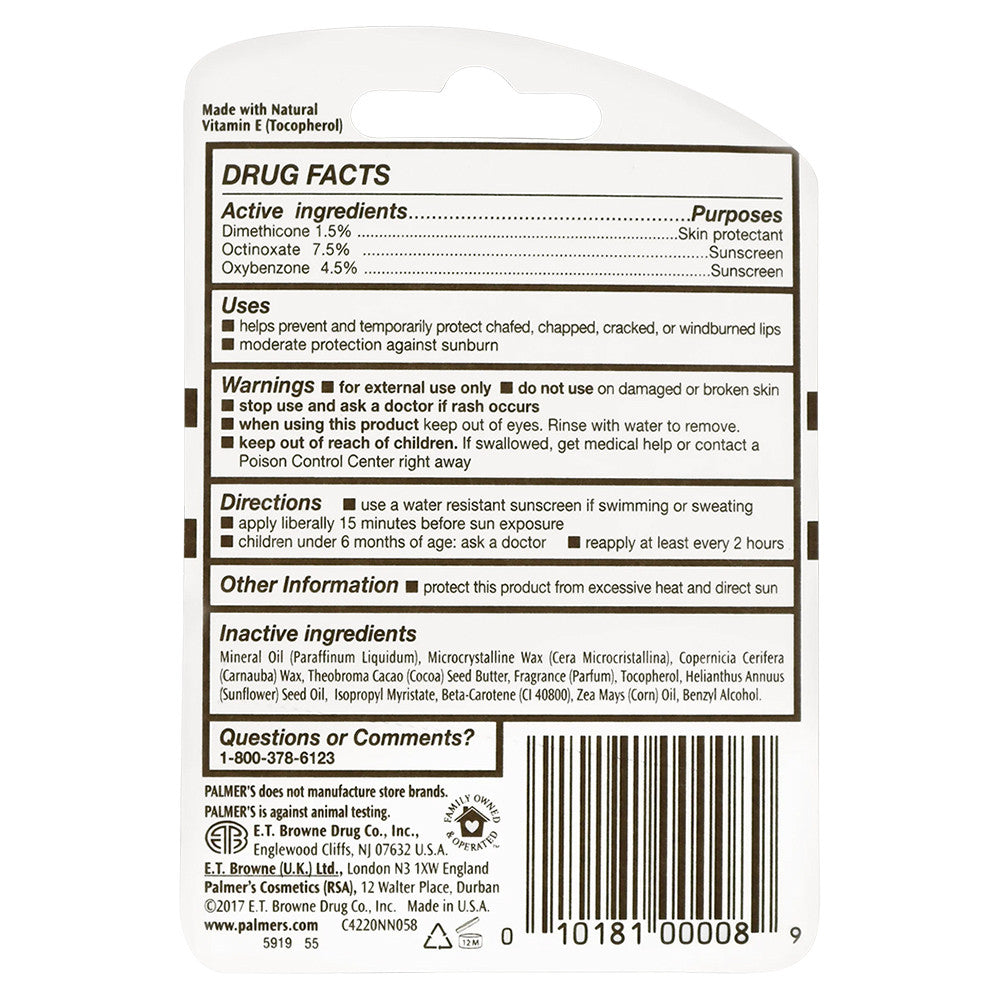 Palmer's Cocoa Butter Formula Ultra Moisturizing Lip Balm SPF 15 Original 0.15 oz, 12 Pack