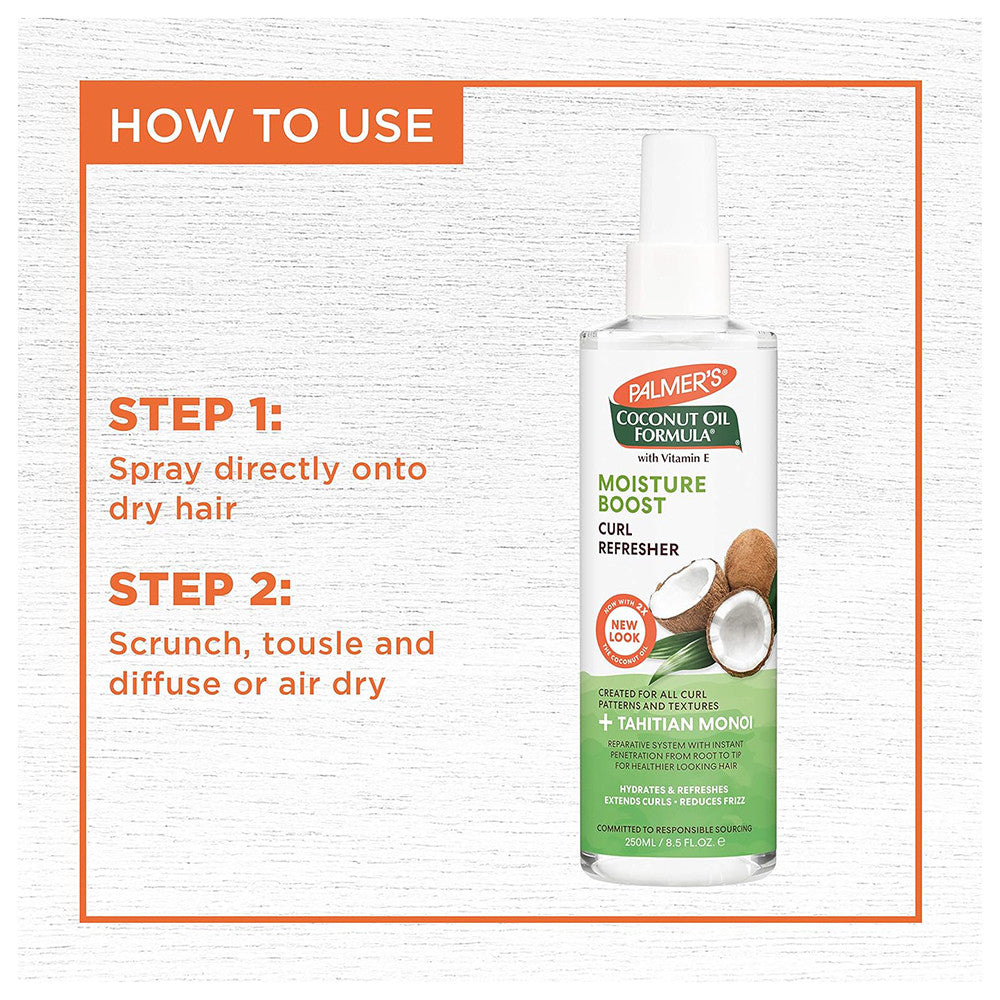 Palmers Coconut Oil Formula Refresher Spray for Dry, Damaged Hair and Scalp, 8.5 Oz