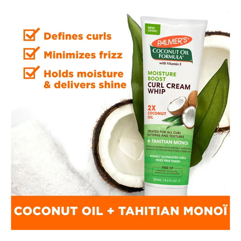 Palmers Coconut Oil Formula Moisture Boost Curl Whip Cream, 8.5 Oz