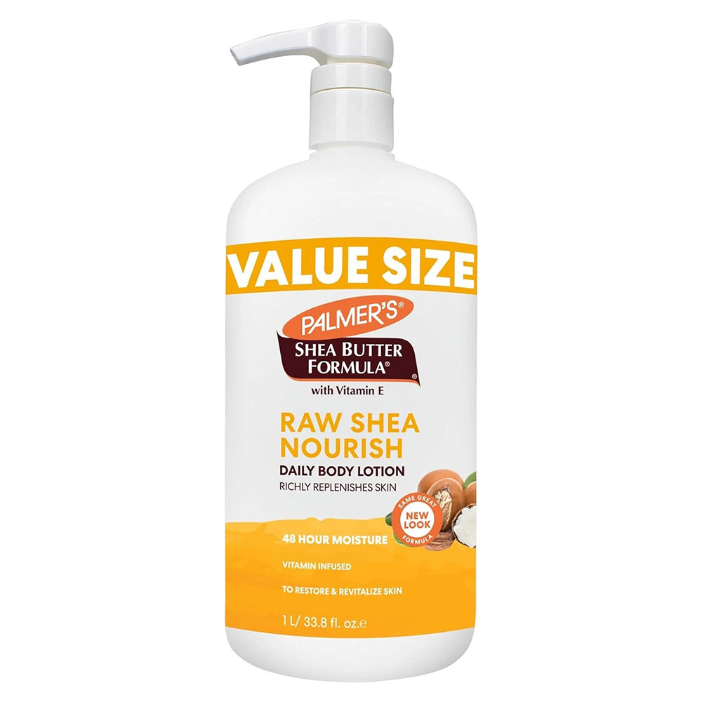 Palmers Raw Shea Nourishing Body Lotion with Shea Butter Formula for Dry Skin 33.8Oz (1l)