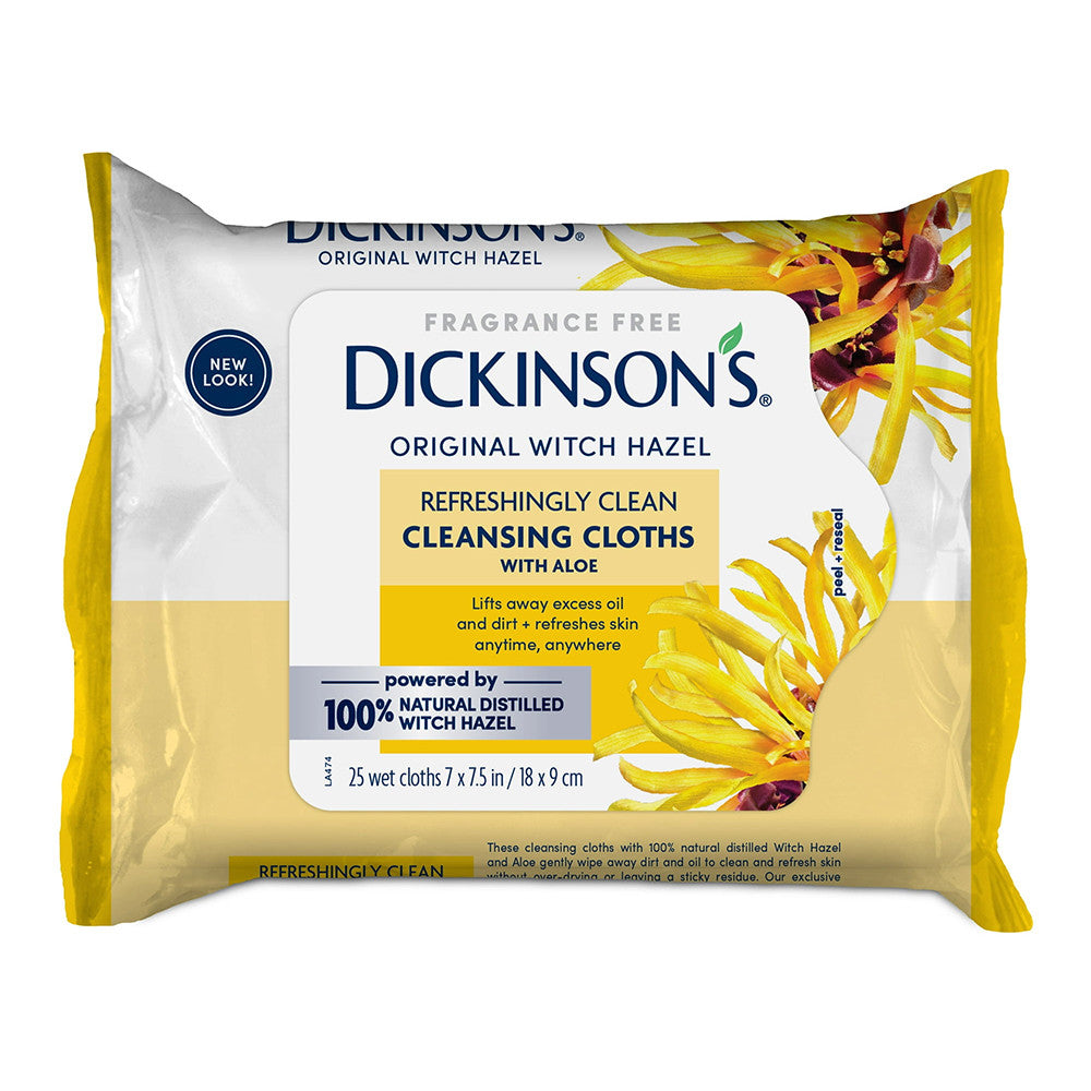 Dickinsons Original Witch Hazel Daily Refreshingly Clean Cleansing Cloths - 25 ea