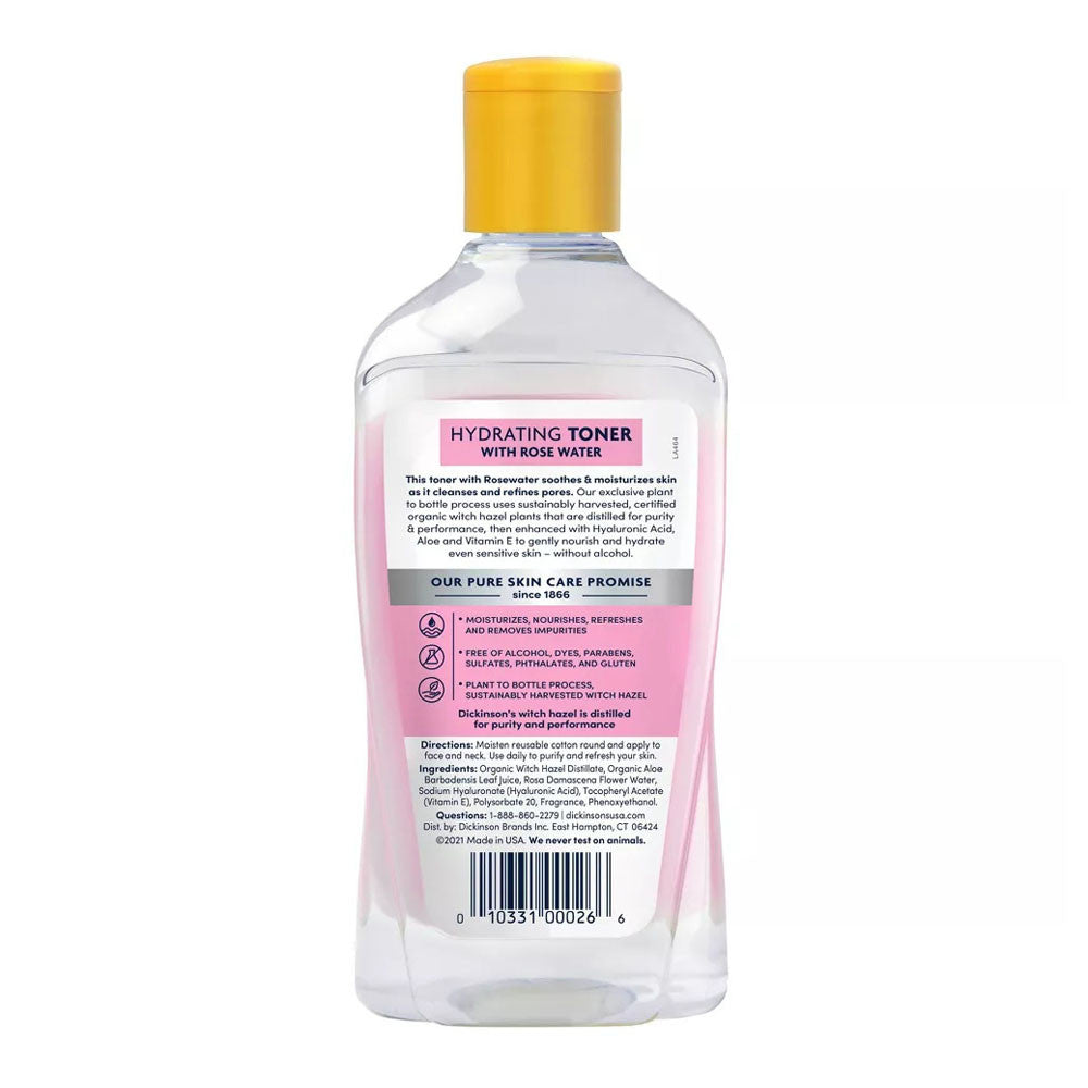 Dickinsons Enhanced Witch Hazel Hydrating Toner, 16 oz