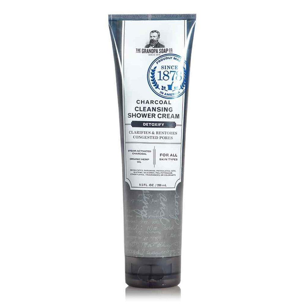 Grandpa Soap Charcoal Cleansing Shower Cream, 9.5 Oz