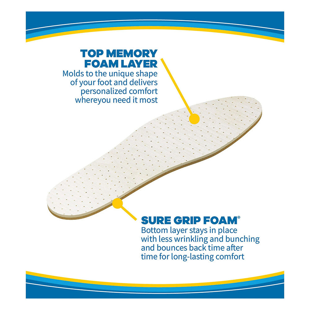 Dr. Scholls Comfort Double Air-Pillo Insoles, Extra Thick Cushioning, (M 7-13/W 5-10), 1 Pair