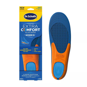 Dr. Scholls Comfort And Energy Extra Support Insoles With Massaging Gel For Men, Size 8-14, 1 Pair