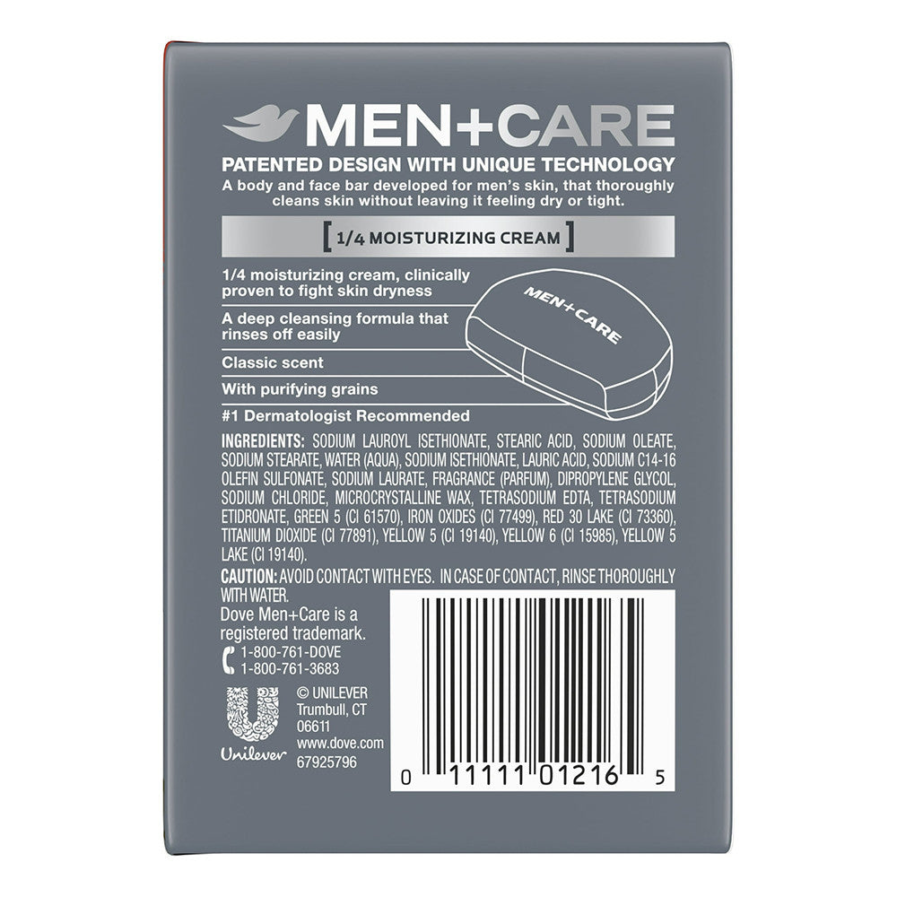 Dove Men Plus Care Deep Clean Body And Face Bar, 2 Ea, 3.75 Oz