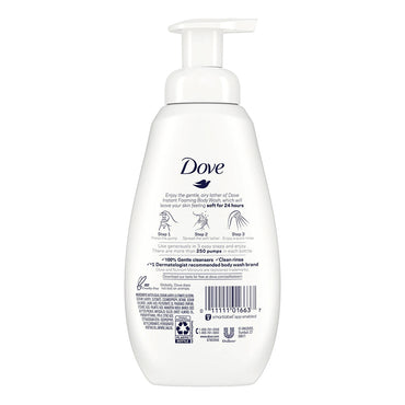 Dove Instant Foaming Glowing Mango Butter Body Wash Soap, 13.5 Oz