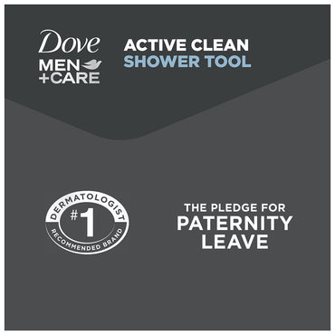 Dove Men Plus Care Active Clean Shower Scrubbing Tool, Maximum Body Scrub, 1 Ea