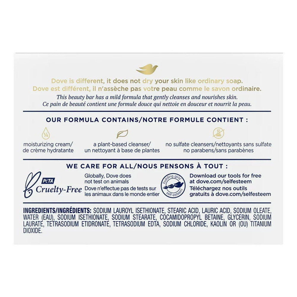 Dove Beauty Moisturizing Cream Bar Soap For Sensitive Skin, Unscented, 3.17 Oz