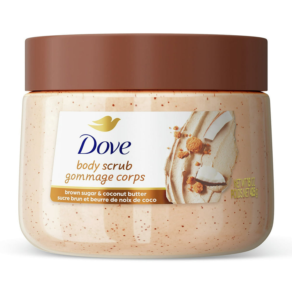 Dove Brown Sugar and Coconut Butter Body Scrub Exfoliating and Moisturizing Skin 15Oz (425g)