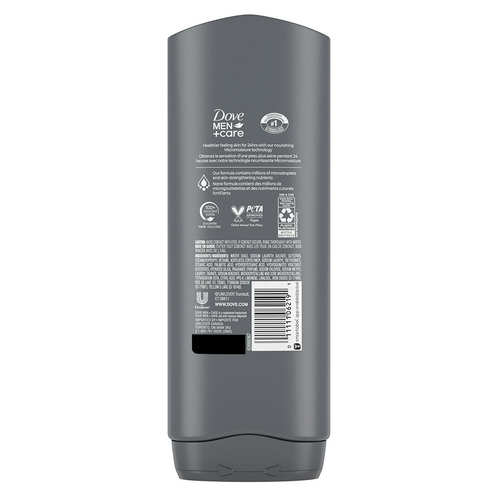 Dove Men Plus Care Exfoliating Deep Clean Body And Face Wash, 18 Oz