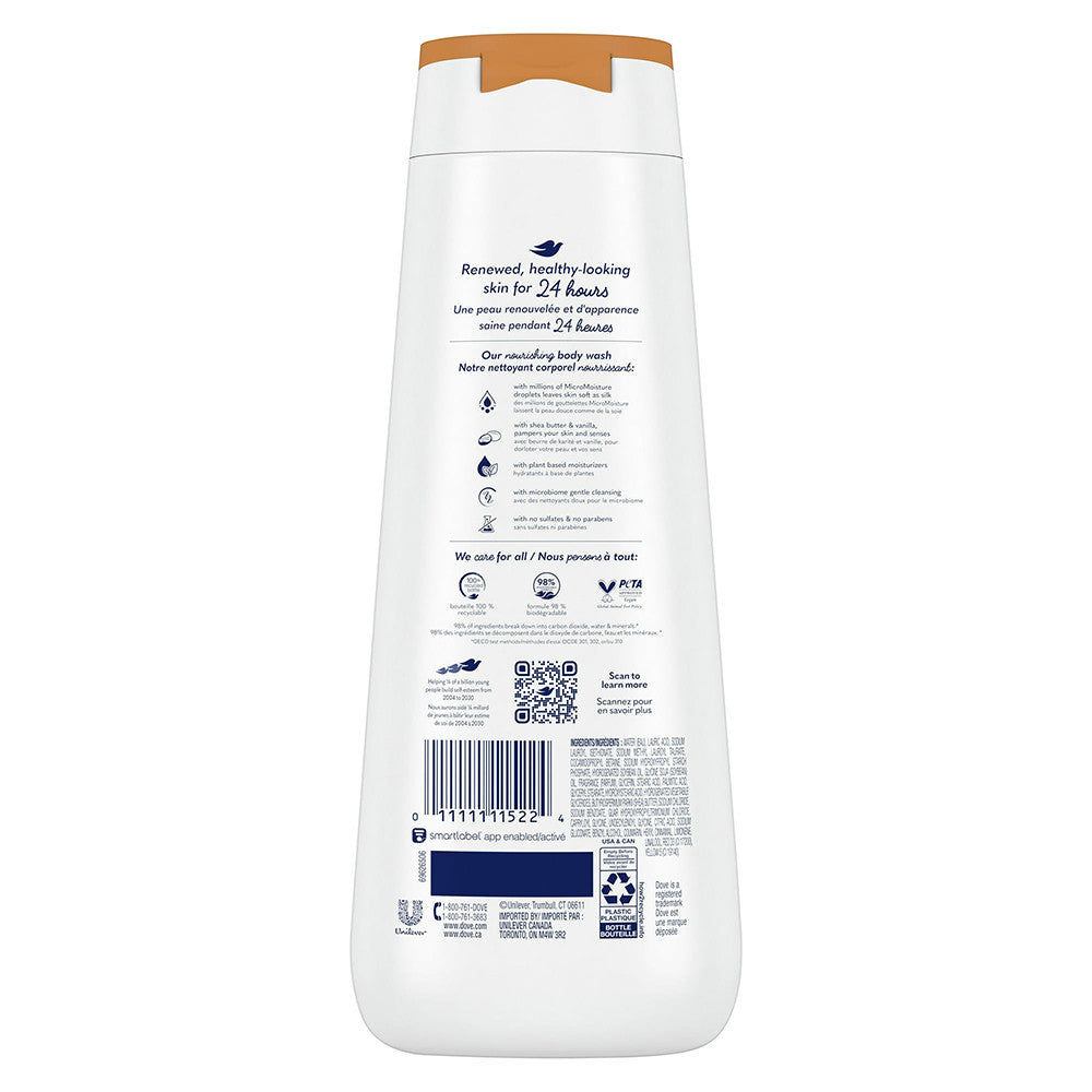 Dove Pampering Shea Butter and Warm Vanilla Liquid Body Wash, 20 Oz