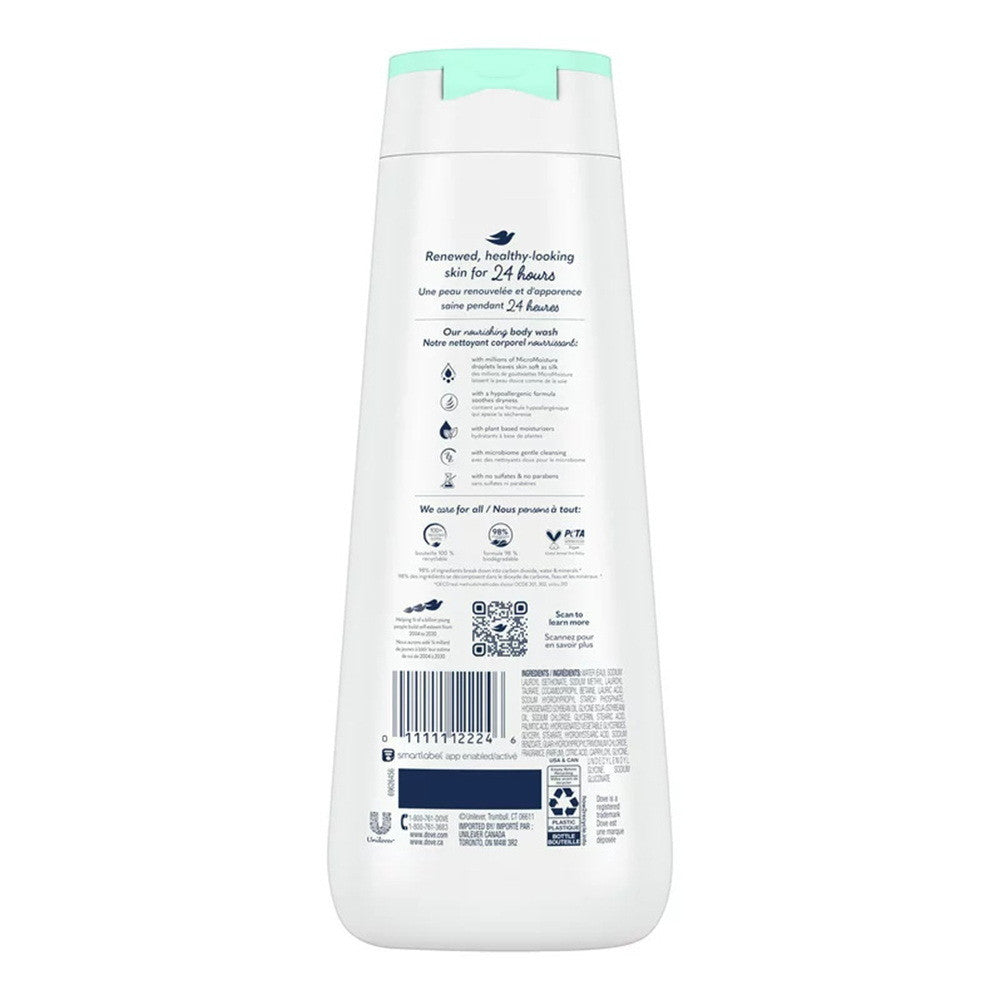 Dove Body Wash For Sensitive Skin, Unscented, 20 Oz