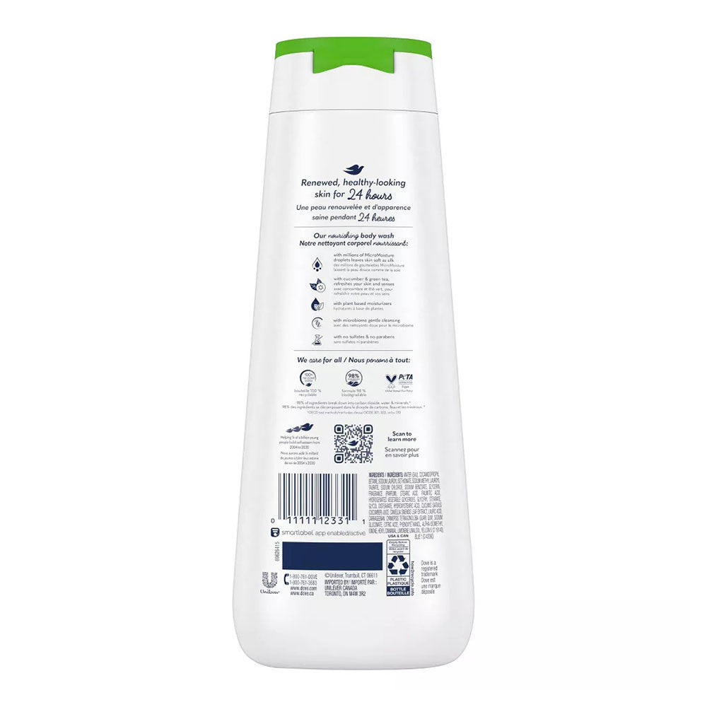 Dove Body Wash Cool Moisture Cucumber and Green Tea, 20 Oz