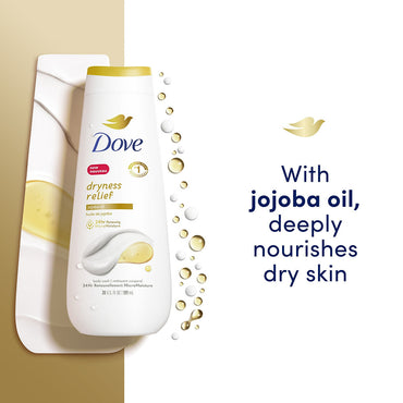 Dove Dryness Relief with Jojoba Oil Womens Body Wash Soap, 20 Oz