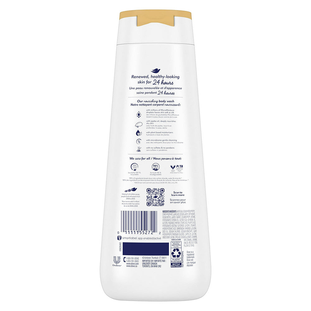 Dove Dryness Relief with Jojoba Oil Womens Body Wash Soap, 20 Oz