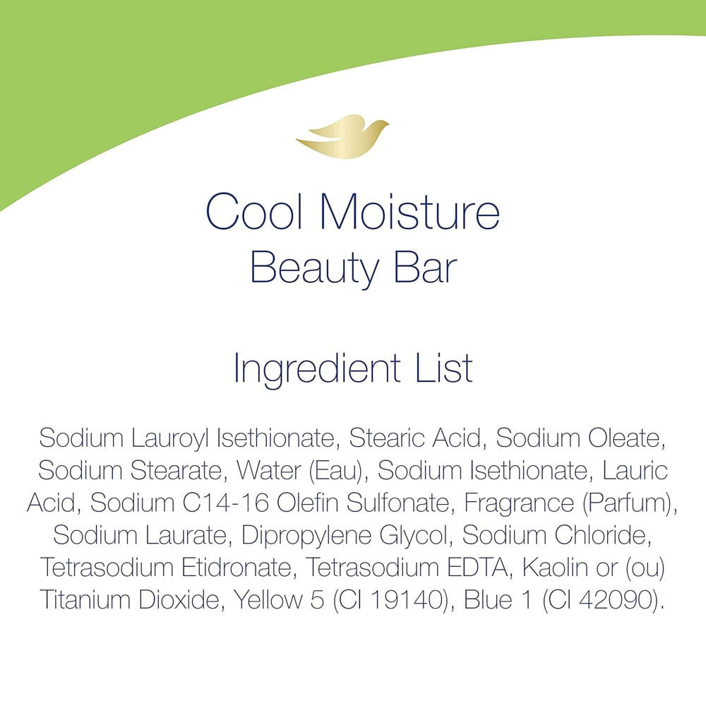 Dove Cool Moisture Beauty Bar Soap, Cucumber And Green Tea, 2 Ea, 3.75 Oz