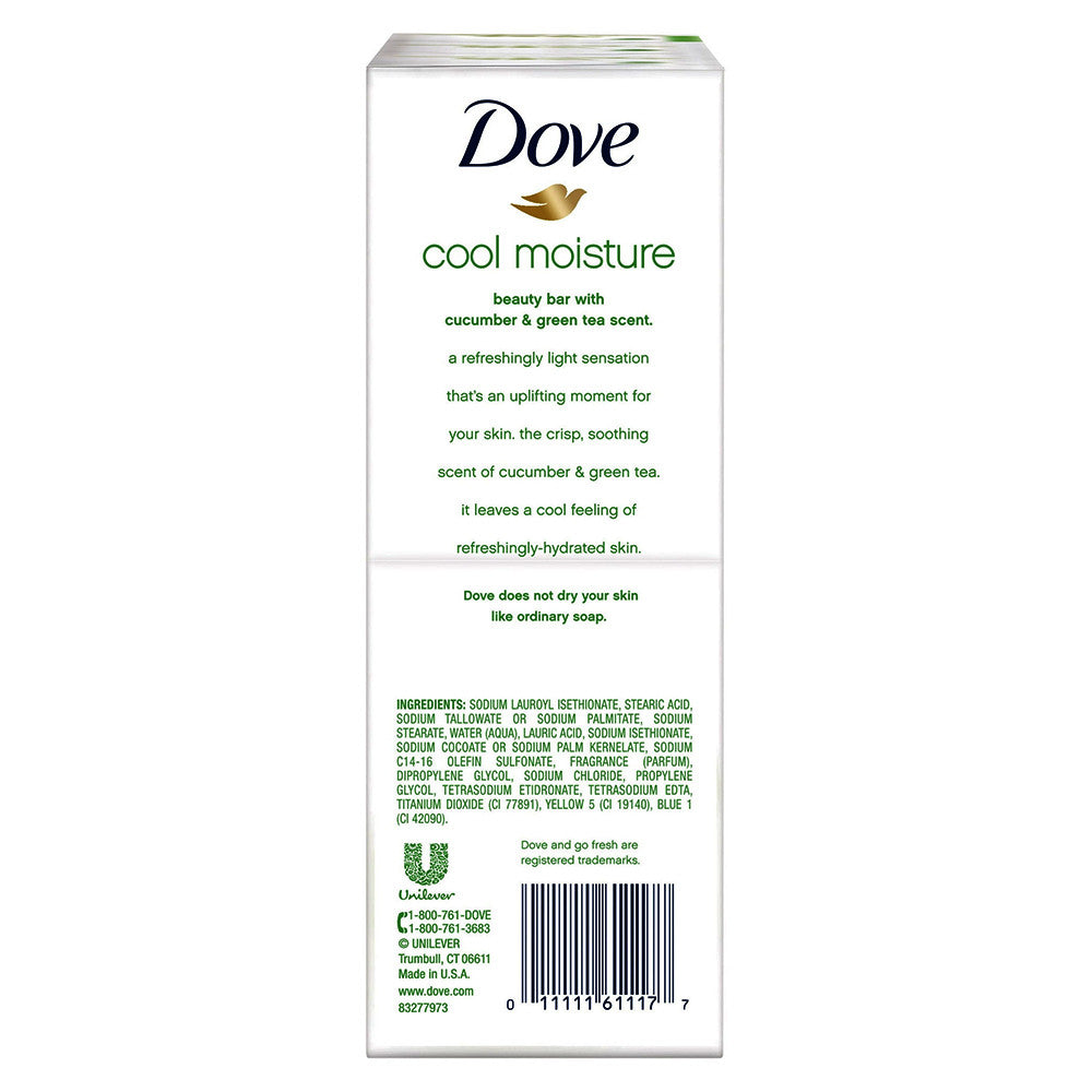 Dove Go Fresh Cool Moisture Beauty Bath Bar, 6 Ea, 3.75 Oz