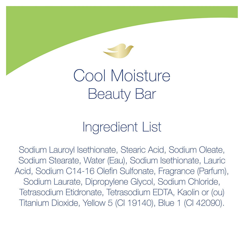 Dove Go Fresh Cool Moisture Beauty Bath Bar, 6 Ea, 3.75 Oz