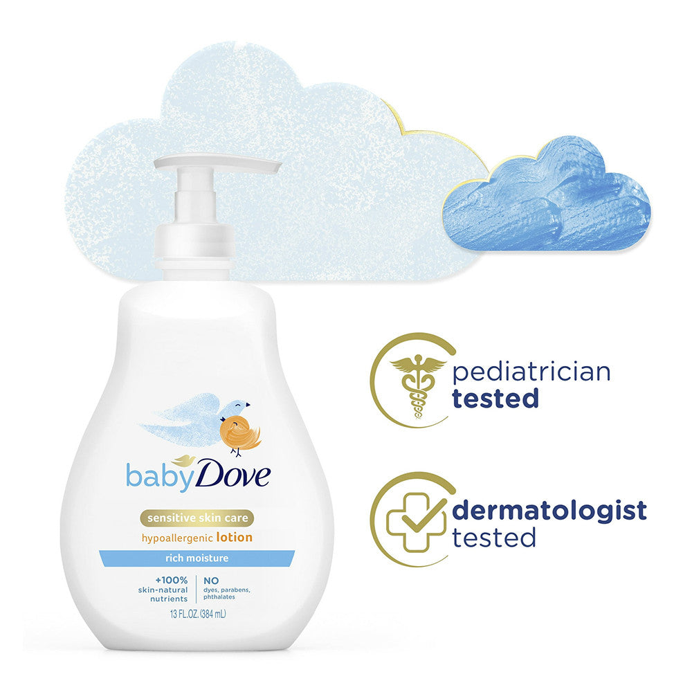 Dove Baby Rich Moisture Hypoallergenic Lotion, 13 Oz