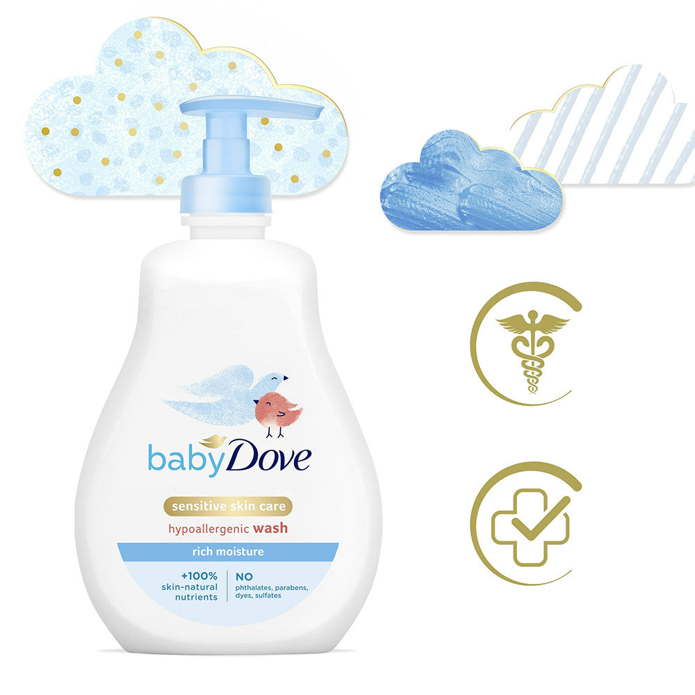 Baby Dove Rich Moisture Hypoallergnic Wash Newborn Sensitive Skin, 13 Oz
