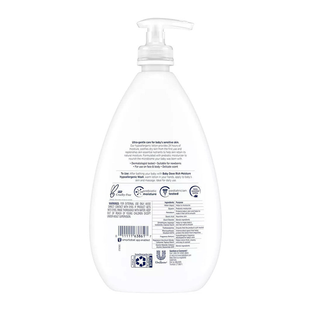 Baby Dove Rich Moisture Sensitive Skin Hypoallergenic Lotion, 20 Oz