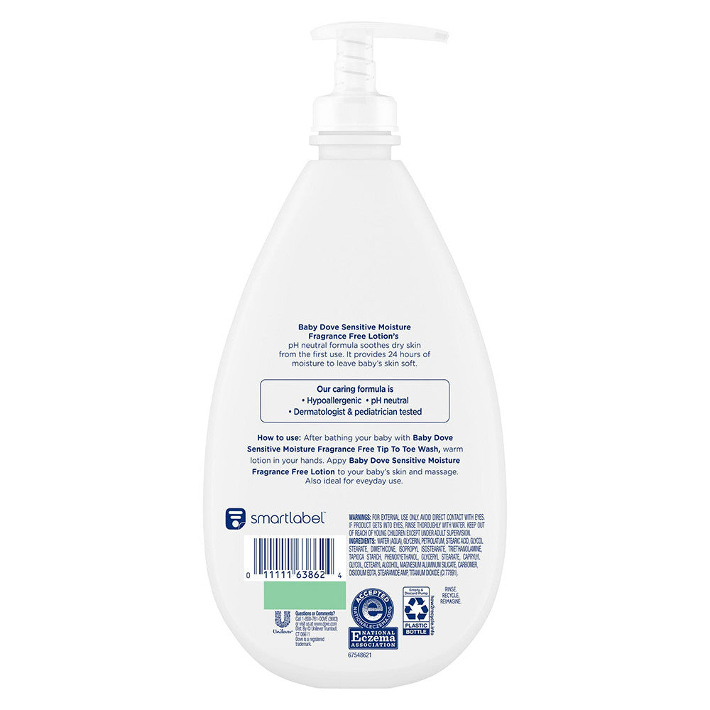 Baby Dove Sensitive Moisture Fragrance Free Lotion, 20 Oz