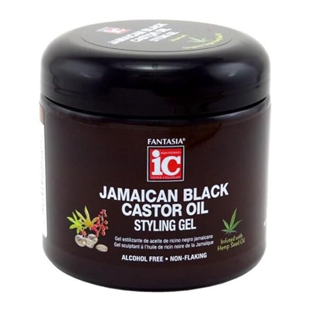 Fantasia Jamaican Black Castor Oil Hair Styling Gel Infused with Hemp Seed Oil 20Oz (567g)