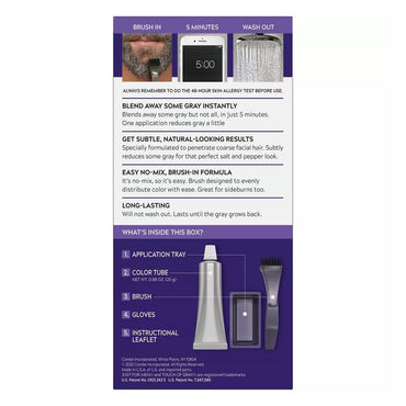 Just For Men Touch Of Gray Mustache And Beard Hair Color, Light And Medium Brown - 1 Ea