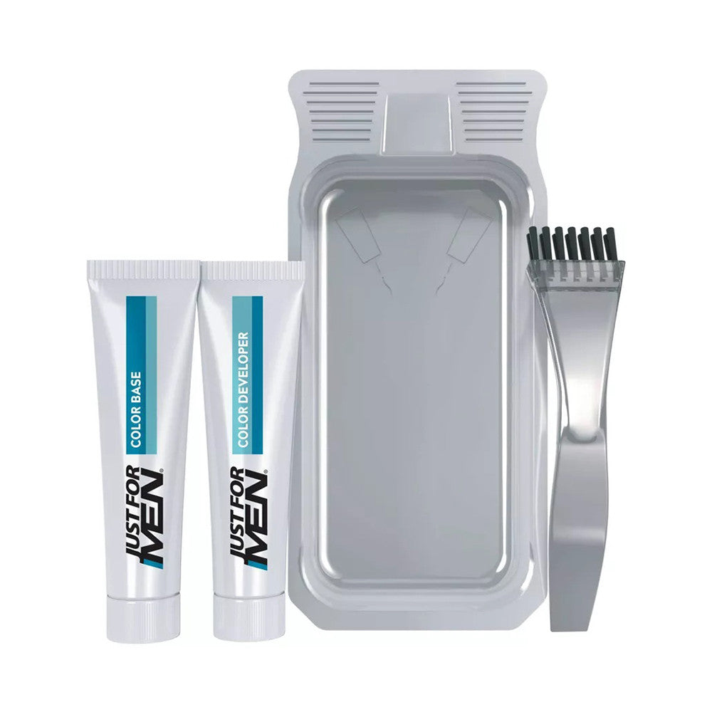 Just For Men Mustache and Beard Brush-In Color Gel, Jet Black, 1 Kit