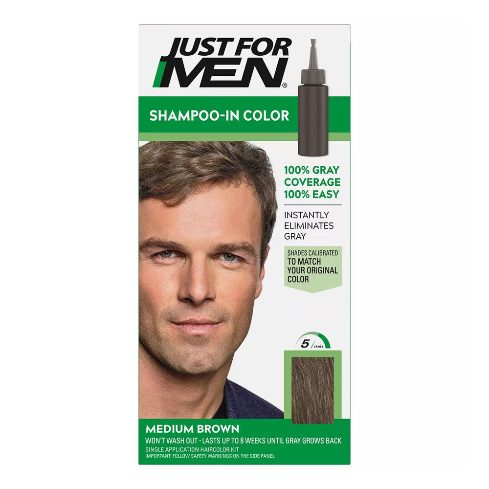 Just For Men Shampoo-In Hair Color, Medium Brown, 1 Ea