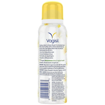 Vagisil Scentsitive Scents Dry Wash Spray, White Jasmine, 2.6 Oz
