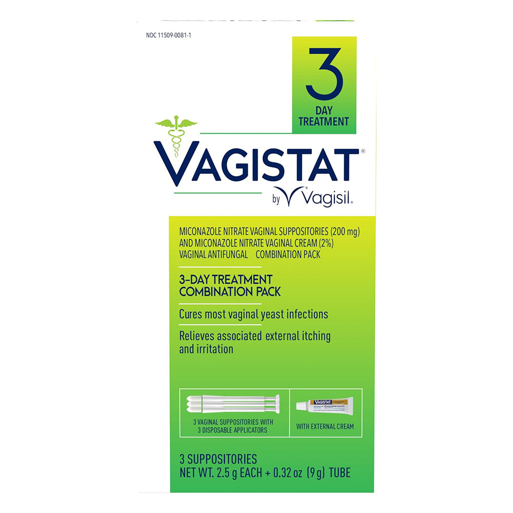Vagisil Vagistat 3 Dose Feminine Suppositories Care Treatment 3 X 2.5g (9g)